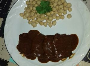 Una foto de Lomo de cerdo en mole
