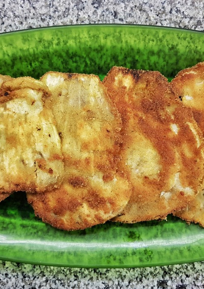Una foto de Berenjena en Tempura crujiente