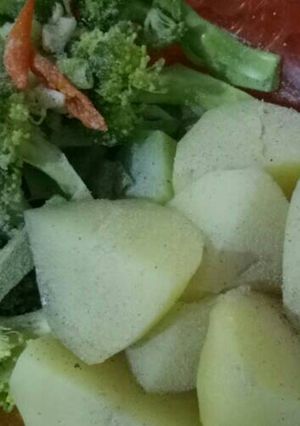 Foto resep Menu Diet : Brokoli Kentang Kukus