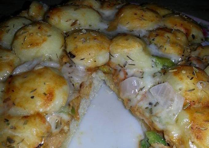 Chicken tikka bubble pizza