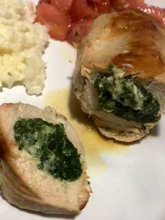 Una foto de Pechuga rellena