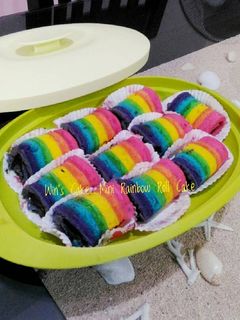 Foto resep Mini Rainbow Roll Cake