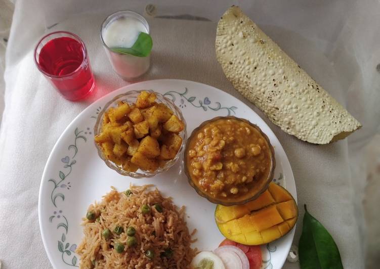 Recipe of Speedy Sindhi lunch- Bugha Chawal Dal basar