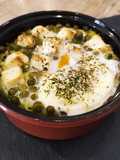 Œuf cocotte petits-pois & feta