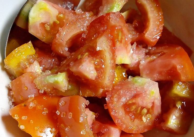 Cara Gampang Menyiapkan Tomat Gula (Cemilan Bumil), Enak