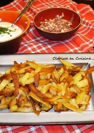 Une photo de Pommes de terre rôties à l'alsacienne et fromage blanc (Bibeleskaes)