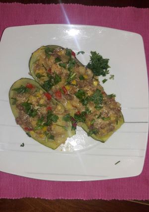 Una foto de Zapallos italiano rellenos de carne molida