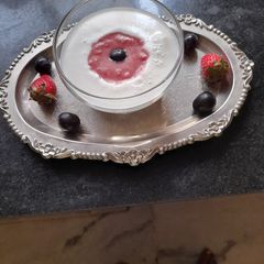 #NFC Lassi with fruits A picture of #NFC Lassi with fruits.