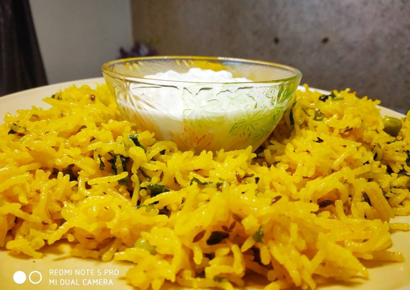 Turmeric peas Rice