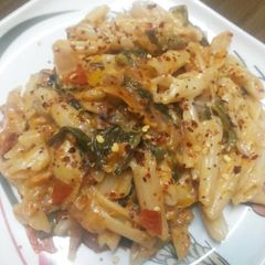 Yummy spinach pasta A picture of Yummy spinach pasta.