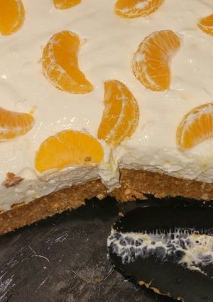 Mandarinos sajttorta recept fotója