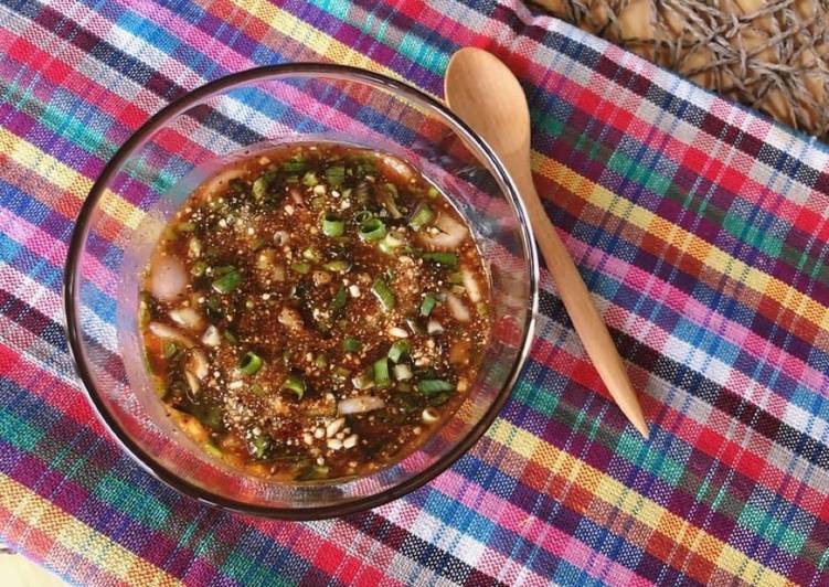 How To Make Thai Sauce Tamarind Dipping Sauce Nam Jim Jaew Thai q Dip Sauce Recipe By Thaichef Food By Chef Peach Cookpad