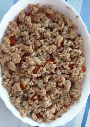 Une photo de Crumble de potimarron