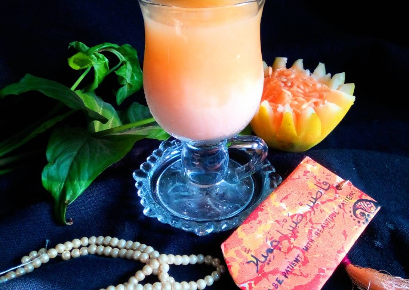 MuskMelon layered milkshake