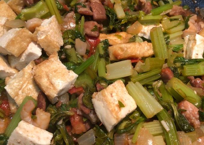 Step-by-Step Guide to Prepare Super Quick Homemade Chinese celery w/ Tofu