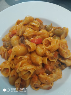 Una foto de Pasta a la marinera