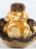 Sundae con salsa de caramelo salado