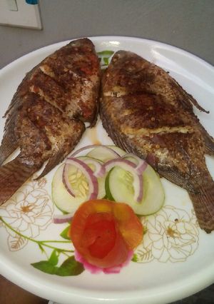 A picture of Pan grilled fish.