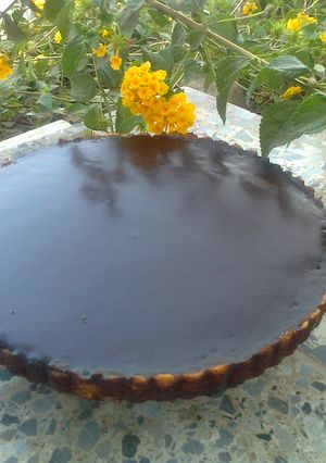 A picture of Chocolate Glazed Chocolate Tart.