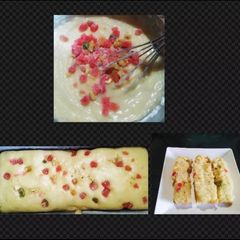 Walnut tutti frutti eggless cake A picture of Walnut tutti frutti eggless cake.