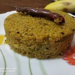 A picture of Broken Wheat Upma.