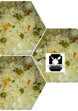 A picture of Curried and vegies jollof rice.