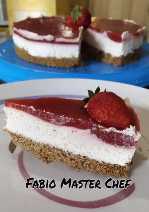 A picture of Strawberry Cheesecake.
