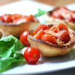 Parmesan Bread Bowls with Roasted Cherry Tomatoes