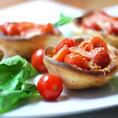 A picture of Parmesan Bread Bowls with Roasted Cherry Tomatoes.