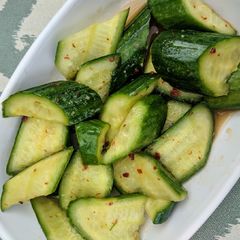 A picture of Spicy Asian Cucumber Salad.