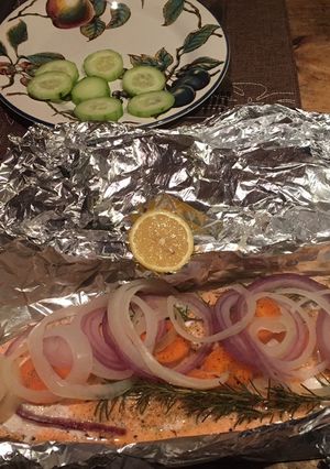 Una foto de Trucha al horno gourmet