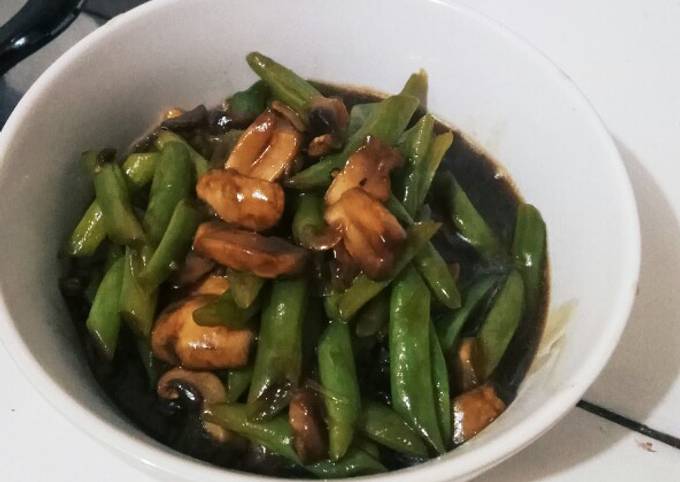 Cara Buat Jamur Buncis Lada Hitam Rumahan