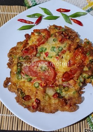 Foto resep Telur Dadar Tomat Kacang Panjang