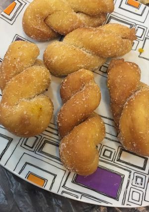صورة لوصفة دونات بشكل حلزوني