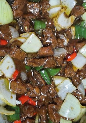 Foto resep Sapi Lada Hitam saori