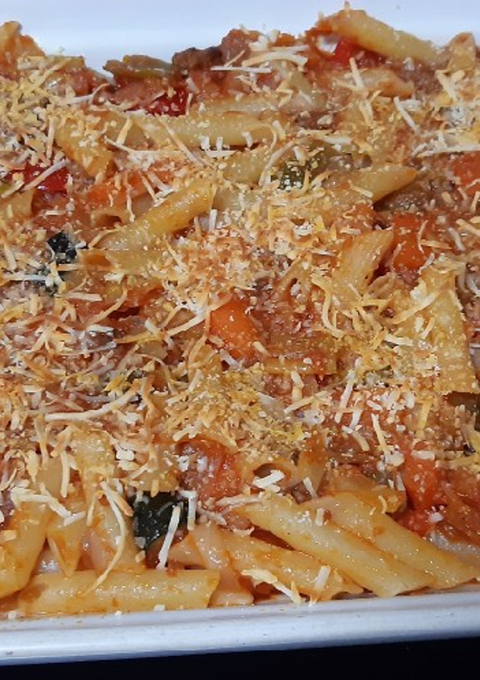 Una foto de Macarrones con verduras (aprovechamiento)