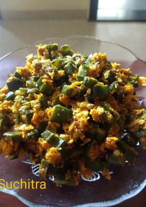 A picture of Corn bhendi.