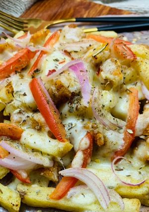 A picture of Instant loaded Pizza fries.