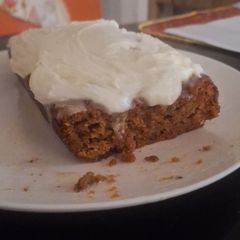 A picture of Carrot Cake with Cream Cheese Icing.