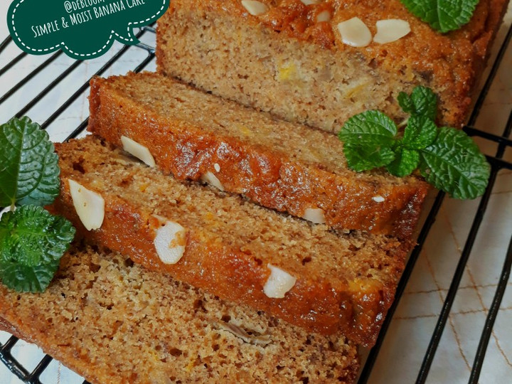 Langkah Mudah untuk Menyiapkan 495. Simple &amp;amp; Moist Banana Cake #SeninSemangat Anti Gagal