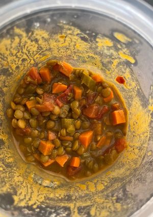 A picture of Mom’s Lentil Soup.