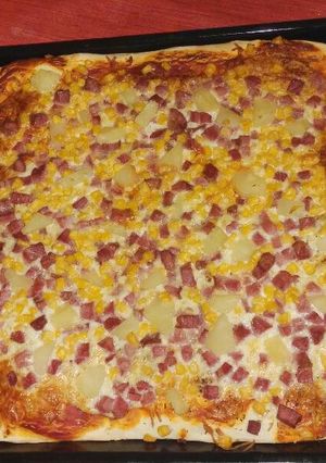 Hawaii pizza recept fotója