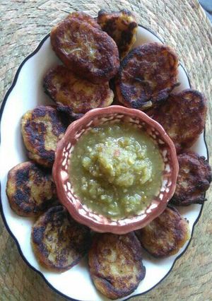 Una foto de Tortitas de plátano para botana