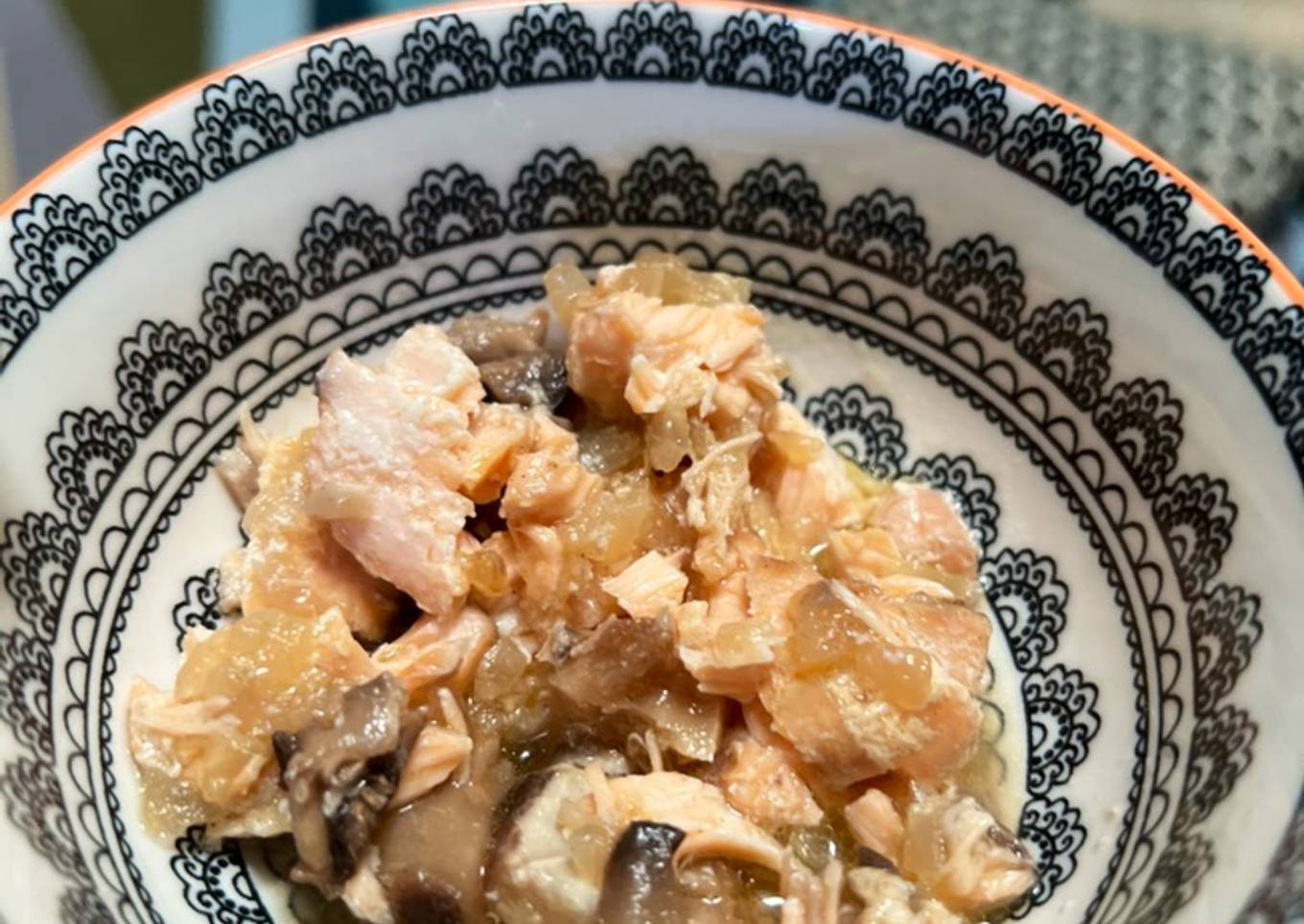 Steamed Salmon Mushroom Butter (MPASI 9 bulan +)