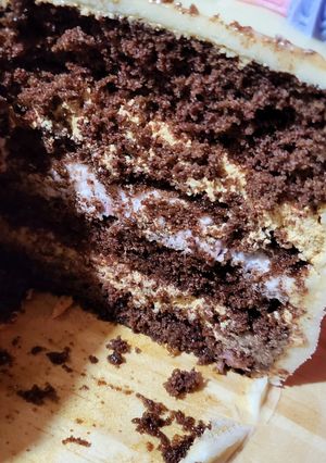 Una foto de Bizcochuelo de chocolate con almidón de maíz (ideal para rellenar)