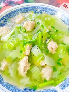 Hình của món Canh cải thảo nấu giò sống.