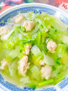Hình của món Canh cải thảo nấu giò sống.
