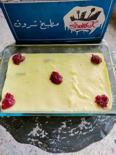 صورة لوصفة حلى البسكويت بالكاسترد والفراولة 🍓🍓 بدون فرن