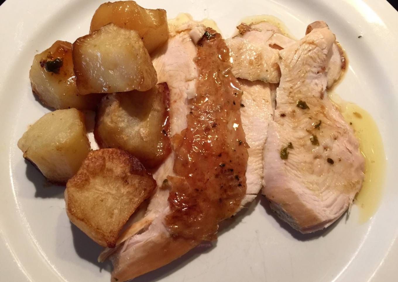 Pollo asado al limón