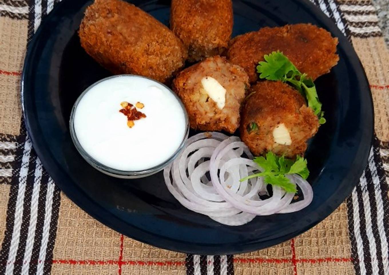Stuffed Kidney Bean Croquettes